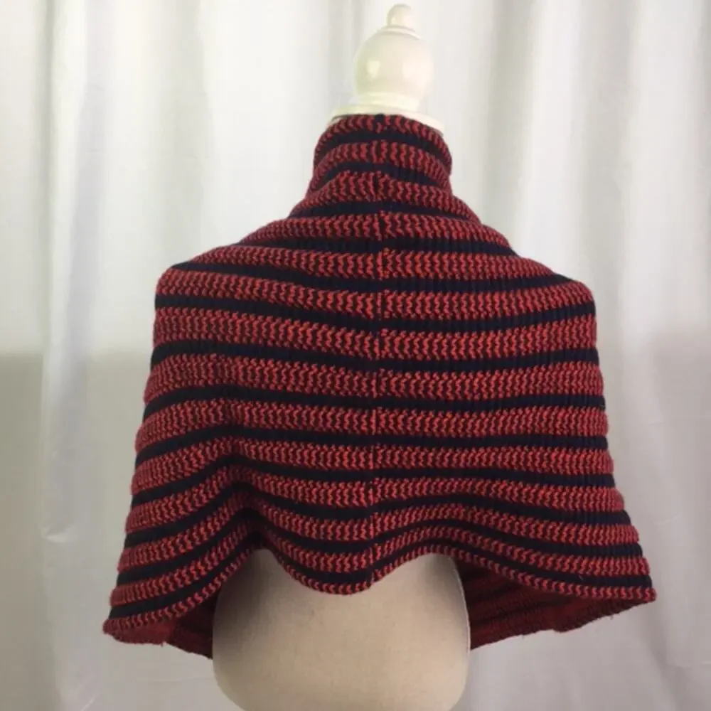 J. Crew Striped Infinity Scarf Red Blue